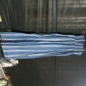 True Craft Blue and White Striped Dress